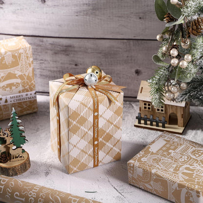 Weihnachts-Geschenkpapierrolle Kraftpapier 43,2cm x 3m 3 Rollen Weihnachtsmann