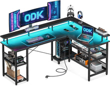 Gaming Tisch LED mit Steckdosen USB Kohlefaser 168×120cm
