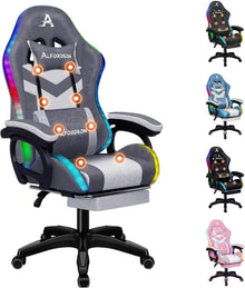 Gaming Stuhl mit LED RGB Beleuchtung und Massagefunktion
