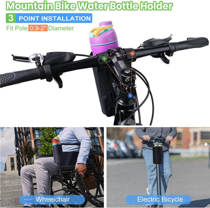 Wasserflaschenhalter Fahrrad 12-40oz Getränkehalter Schwarz