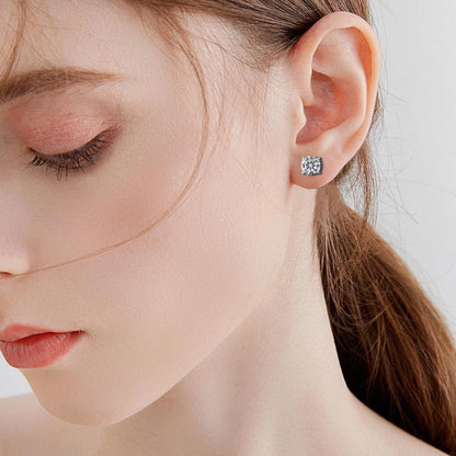 3 Paare 6mm Magnet Ohrringe Herren Damen Strass Rund Ohrstecker Set