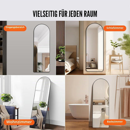 Gewölbter Standspiegel 165x55.8cm – Freistehend & Wandmontage