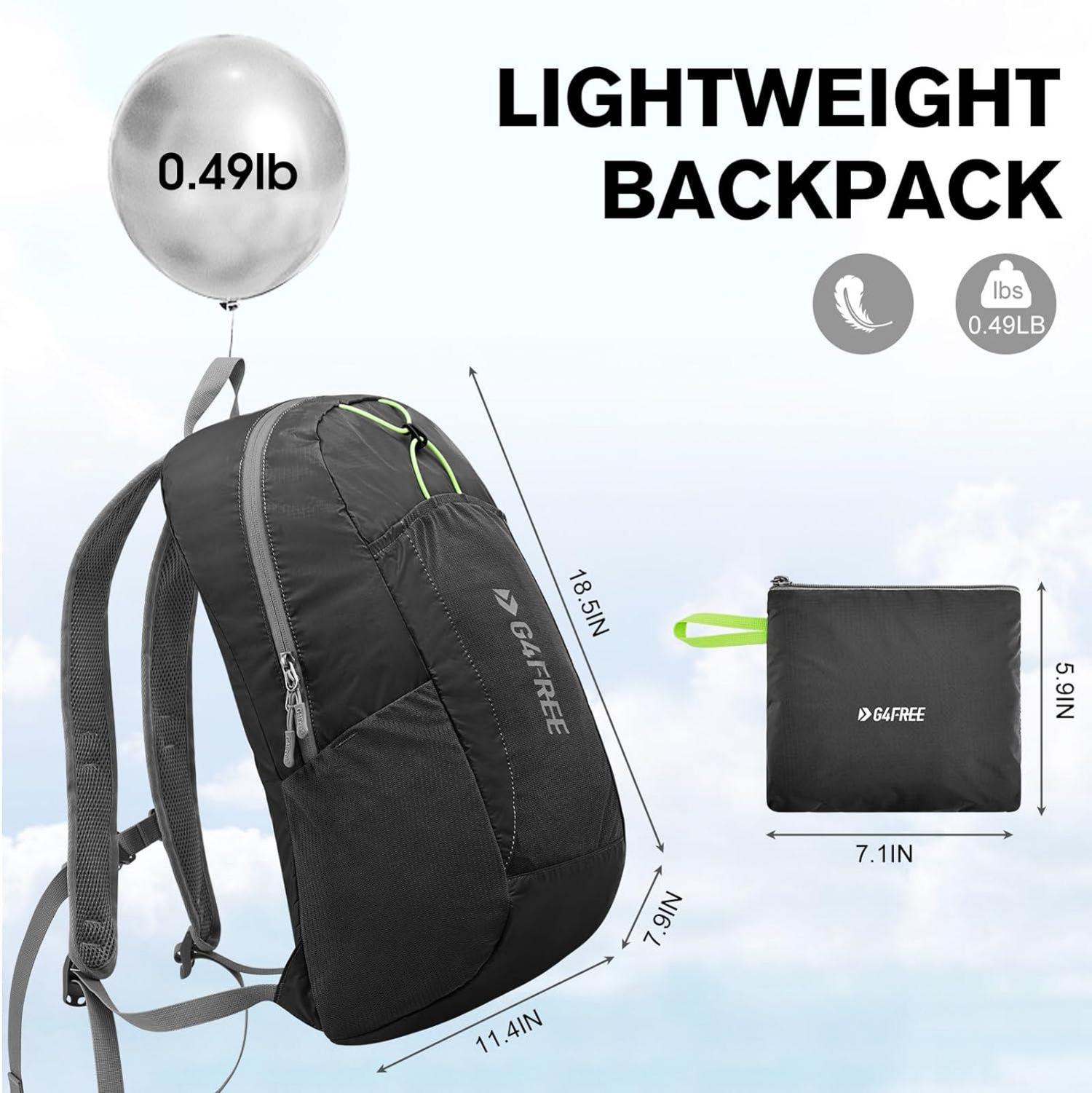 Faltbarer Leichter Rucksack 25L Wasserdicht für Wandern