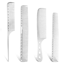 Aluminium Metall Haarkamm Set 4 Stück Professioneller Friseur
