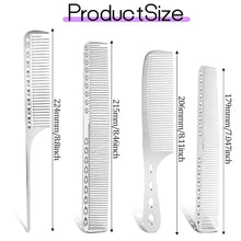 Aluminium Metall Haarkamm Set 4-teilig für professionelles