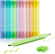 Pastell Textmarker Set Doppelspitze Bibelmarker No Bleed 12er