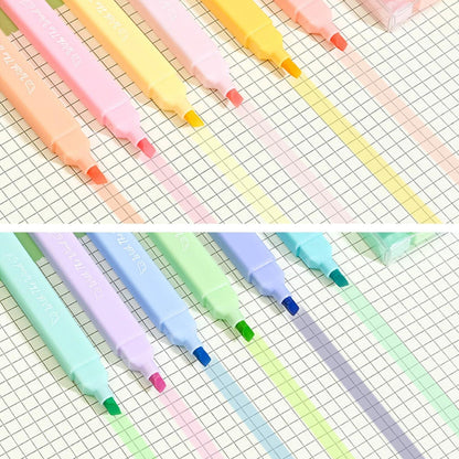 YOSKAEDI Textmarker Pastell Set 12 Stück Doppelspitze Bibel