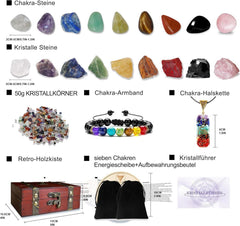 Edelsteine Heilsteine Set 9 Chakra Natürliche Kristalle