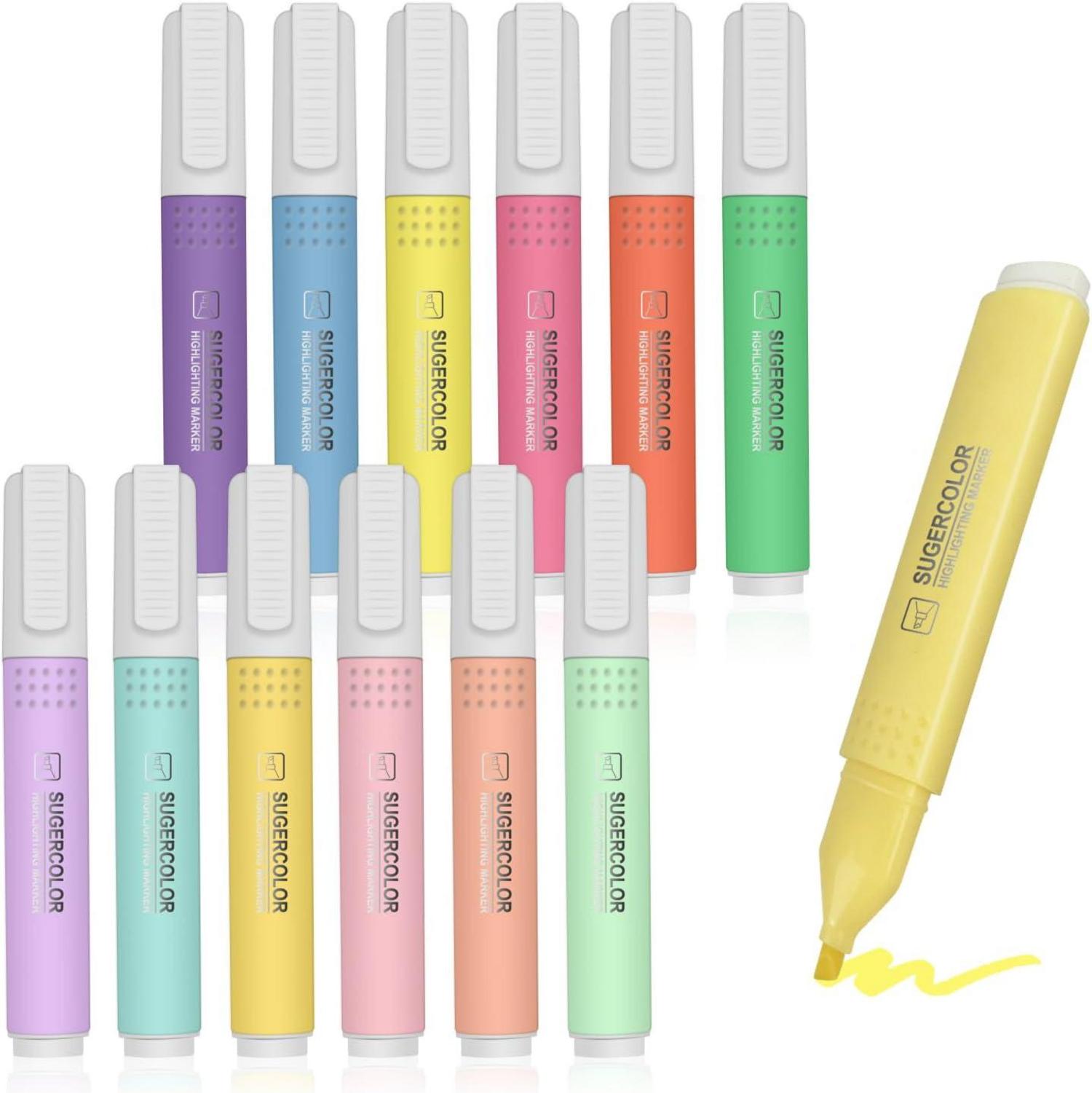 Pastell Highlighter 12 Stk. Assorted Farben Leuchtstifte Bibel Marker