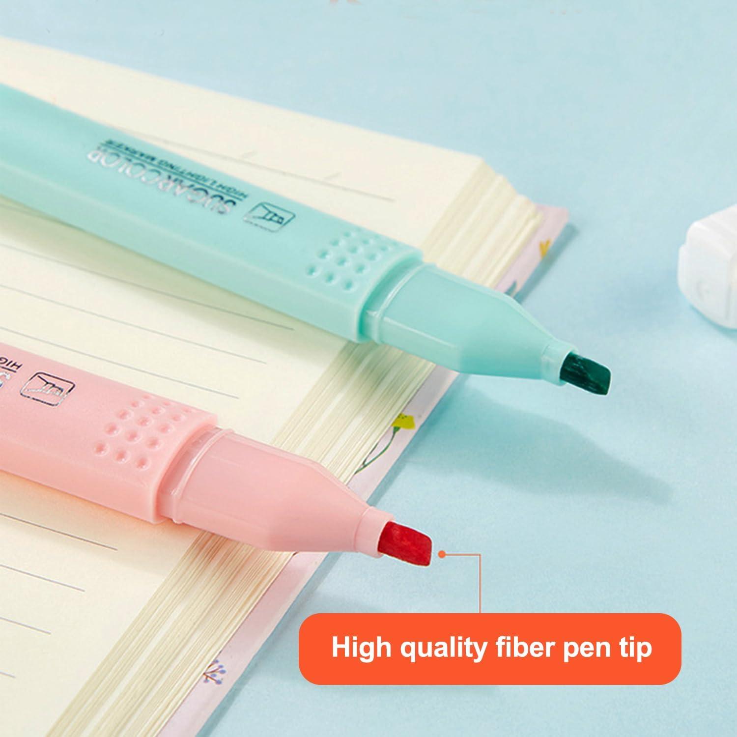 YOSKAEDI Textmarker Pastell Stifte Set 12 Marker Bibel Schule Büro