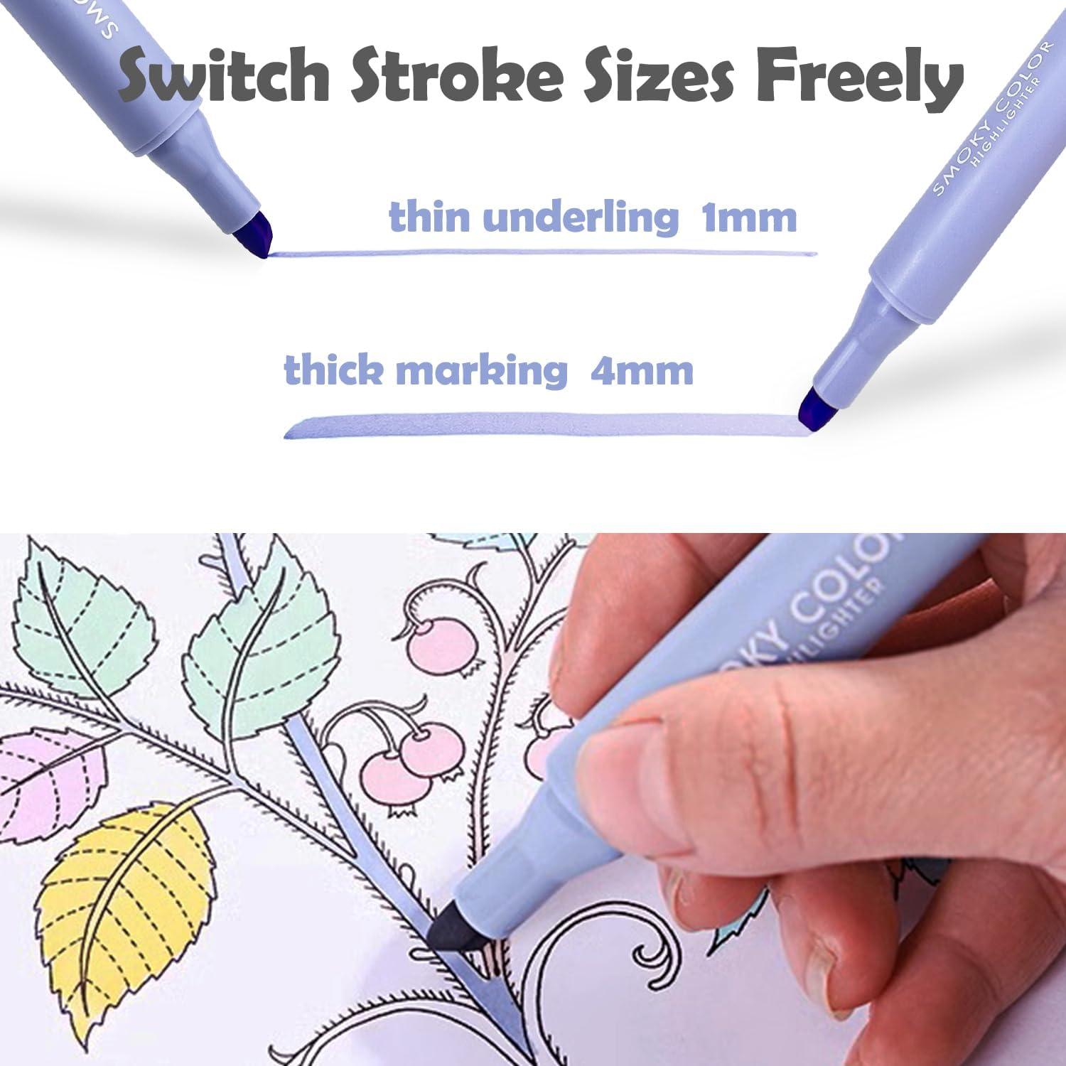 Pastell Textmarker Set 20 Farben Highlighter Pen Stift Leuchtstifte