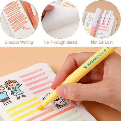 YOSKAEDI Textmarker Set 12 Farben Bibel Marker Stifte Highlighter Pen