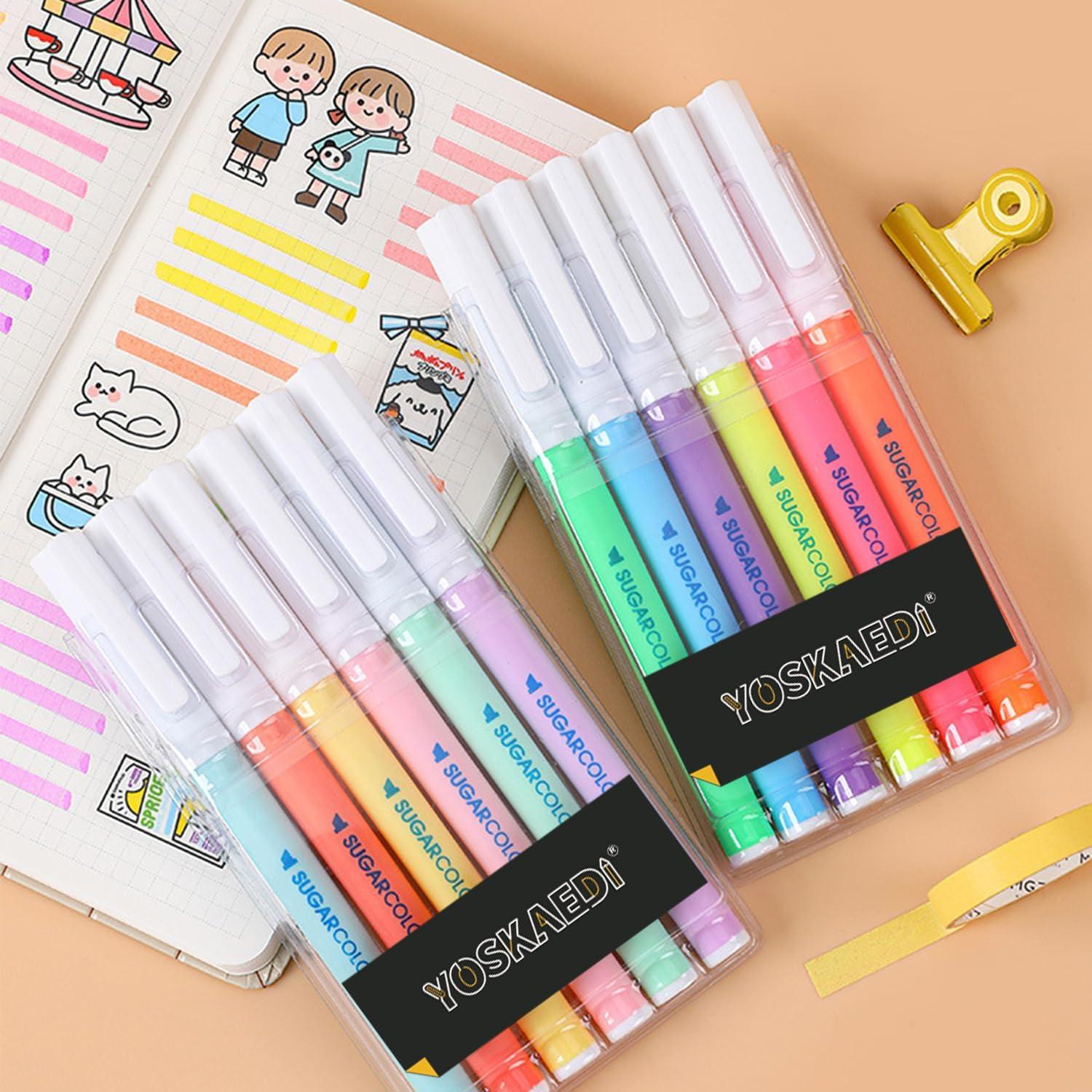 Textmarker Set 12 bunte Farben, No Bleed, Dry Fast, Bibel Marker