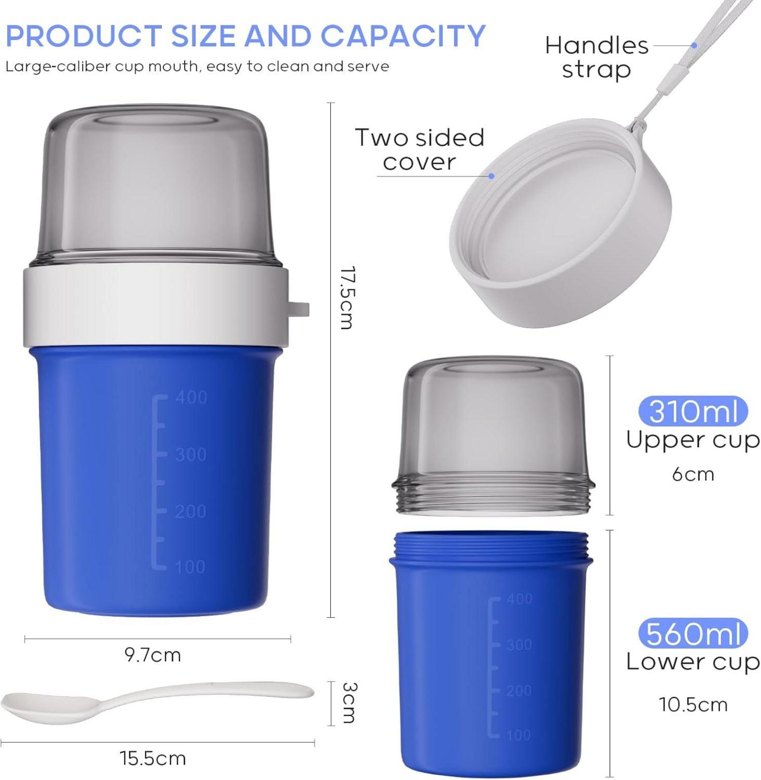 Müslibecher to Go mit Löffel und