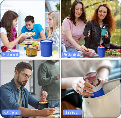 Müslibecher to Go 560ml+310ml Joghurtbecher 2-in-1 Unterwegs