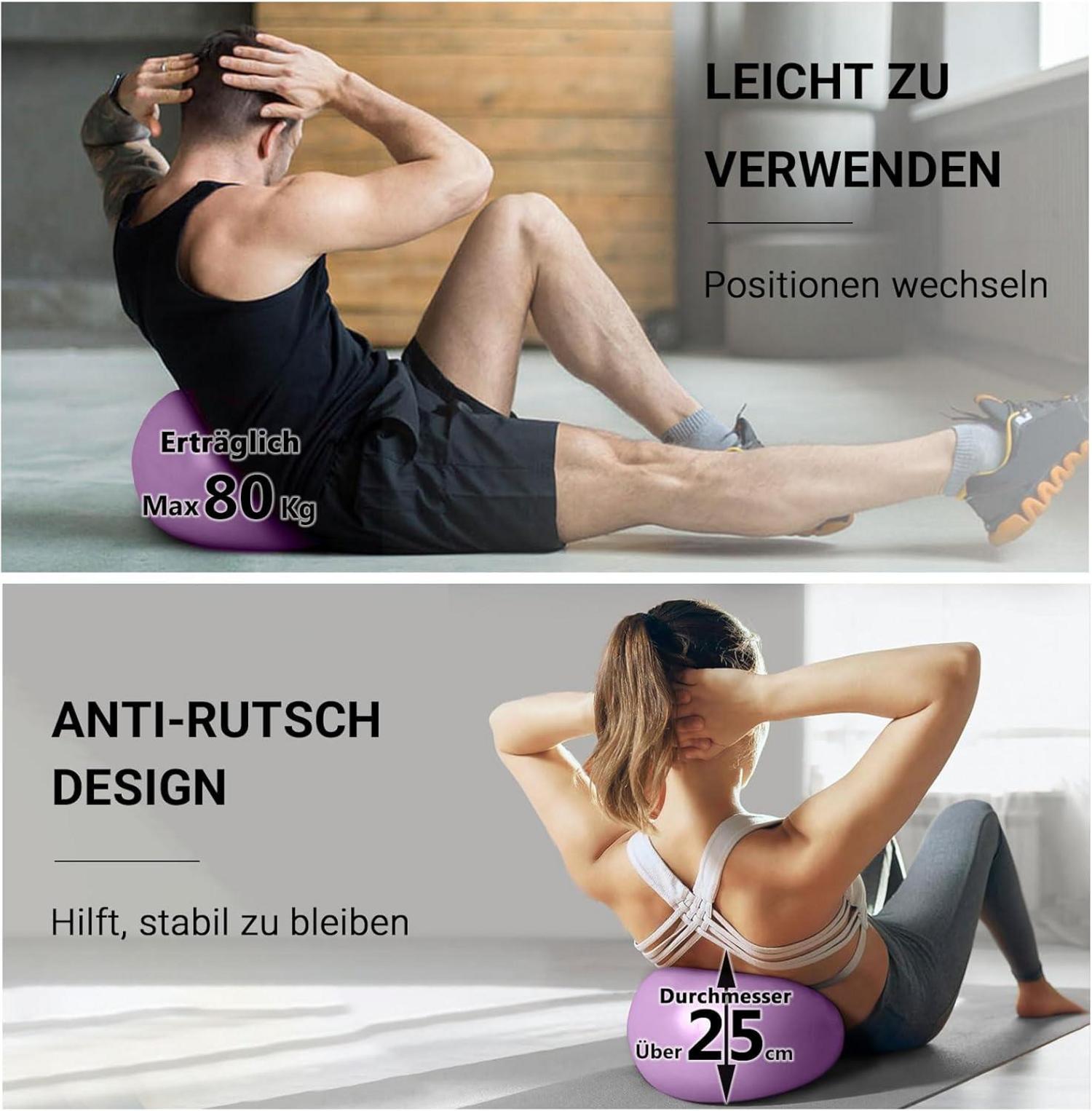 Pilatesball Yoga Fitnessball 25cm Anti-Burst weich Mauve