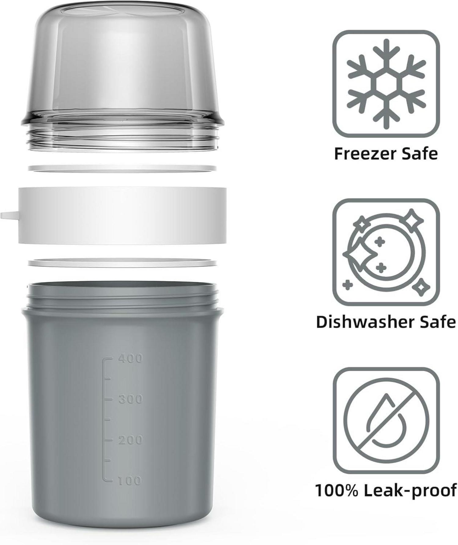 Müslibecher to Go mit Löffel und Joghurt to go