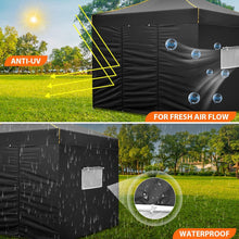 COBIZI Faltpavillon 3x3m Schwarz Wasserdicht Stabil