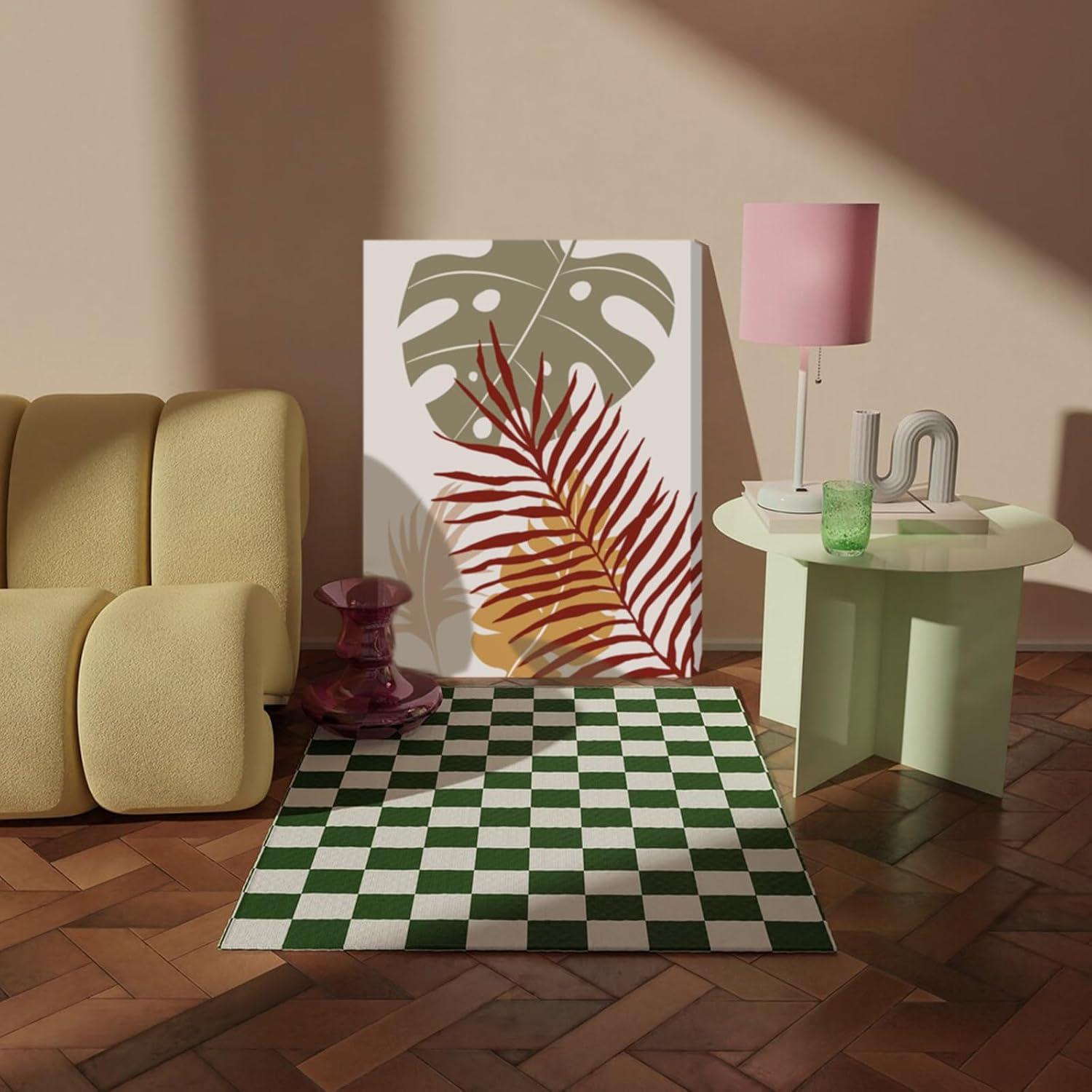 Boho Botanische Bilder Salbeigrün Rotbraun Orange Wandbilder 40x30cm