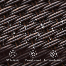 MFSTUDIO Rattan Gartenmöbel Set, E-Beschichteter Gartentisch