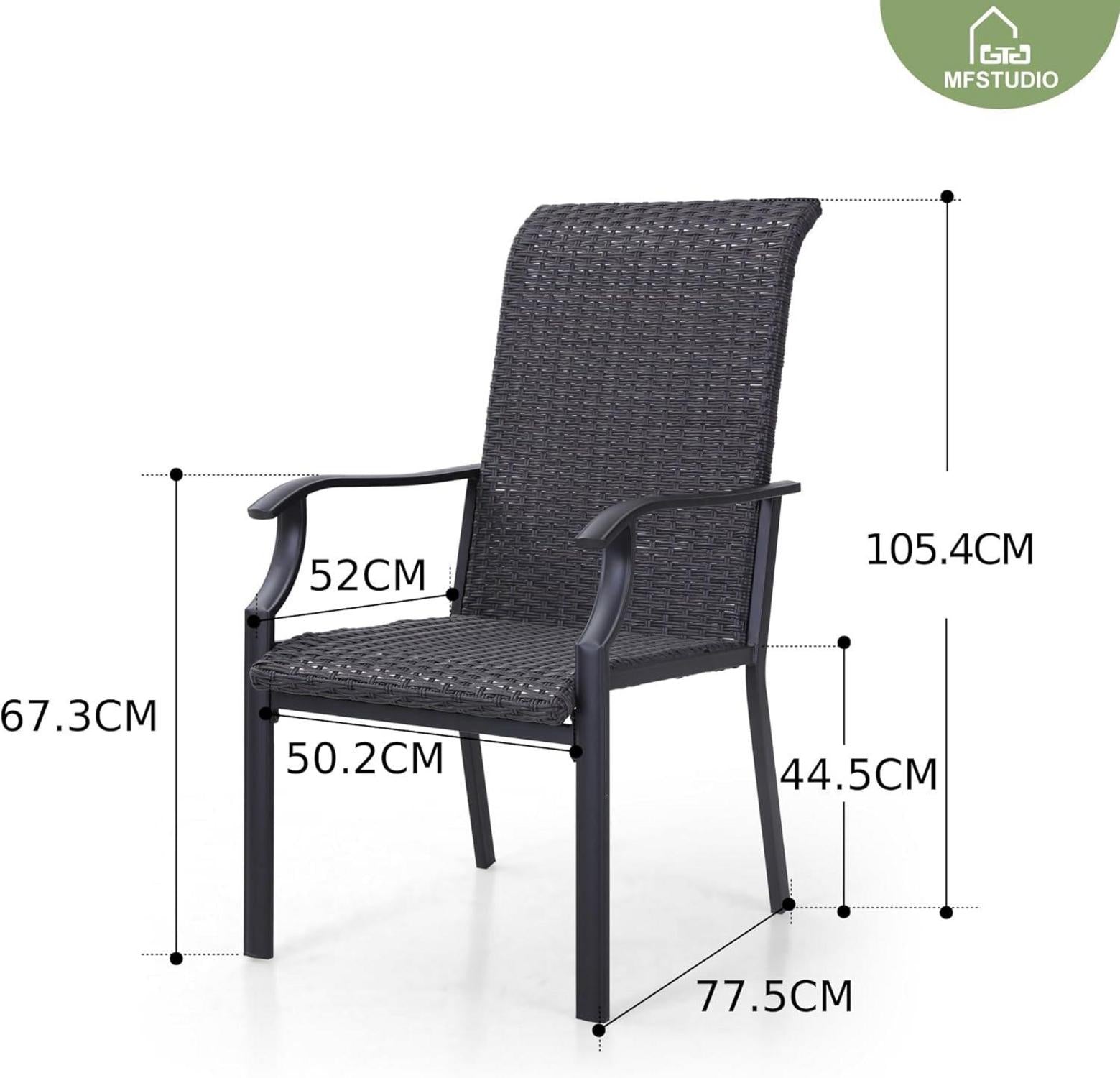 Rattan Gartenmöbel Set 6 Stühle Rechteckiger Tisch Schirmloch 152x96x71cm