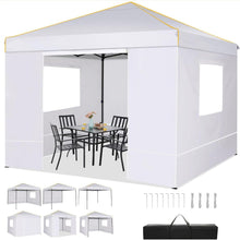 Faltpavillon 3x3m Wasserdicht Stabil mit Seitenwänden Anti-UV