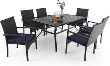 Rattan Gartenmöbel Set mit Verstellbarem Schirmloch, Wetterfest