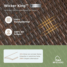 Rattan Gartenmöbel Set 6 Stühle mit