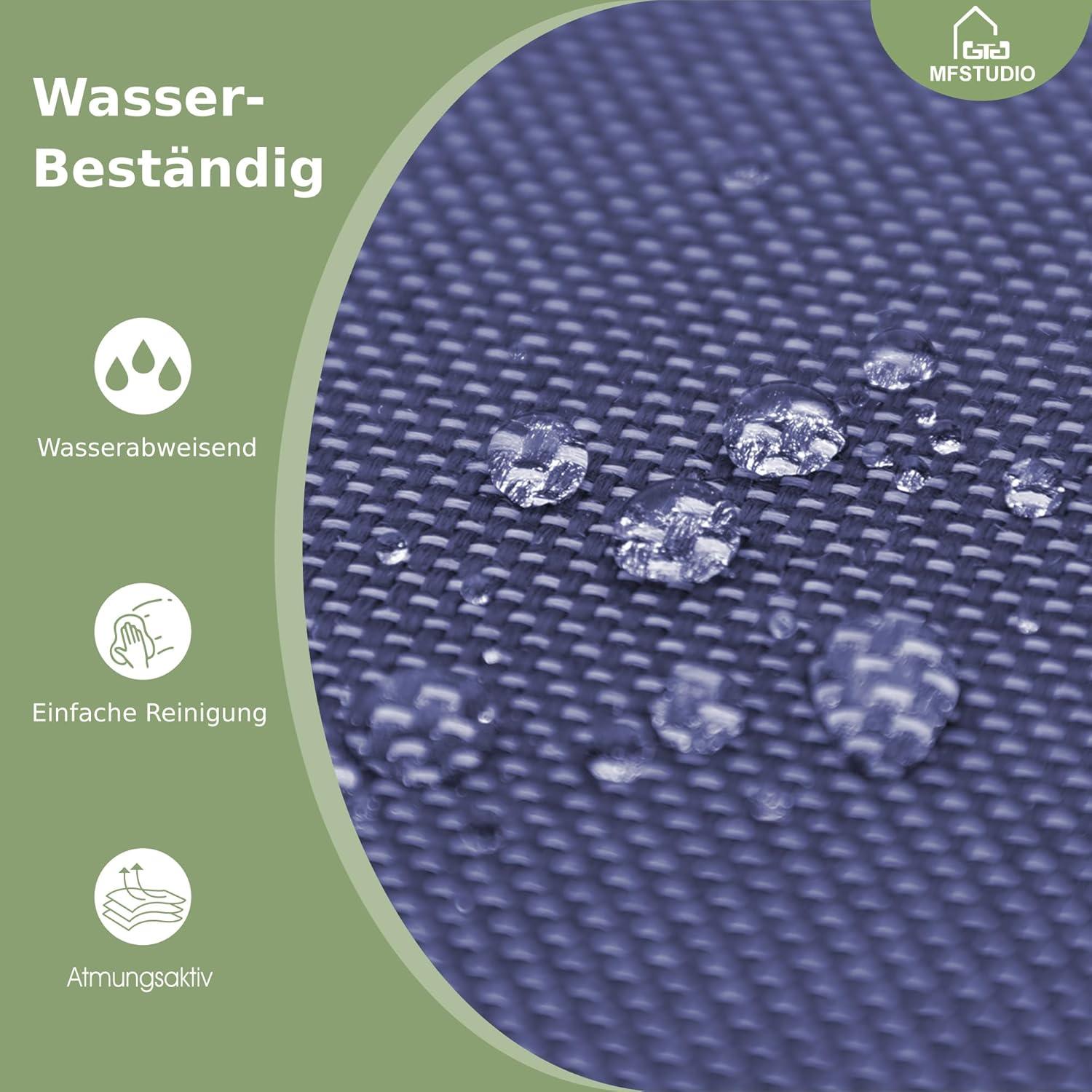 Rattan Gartenmöbel Set mit Verstellbarem Schirmloch, Wetterfest