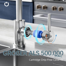 FORIOUS 360° Drehbarer Wasserhahn Küche Edelstahl
