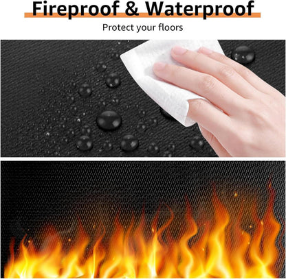 Feuerfeste Unterlage 120x76cm Grillmatte Bodenschutz Hitzeschutzmatte