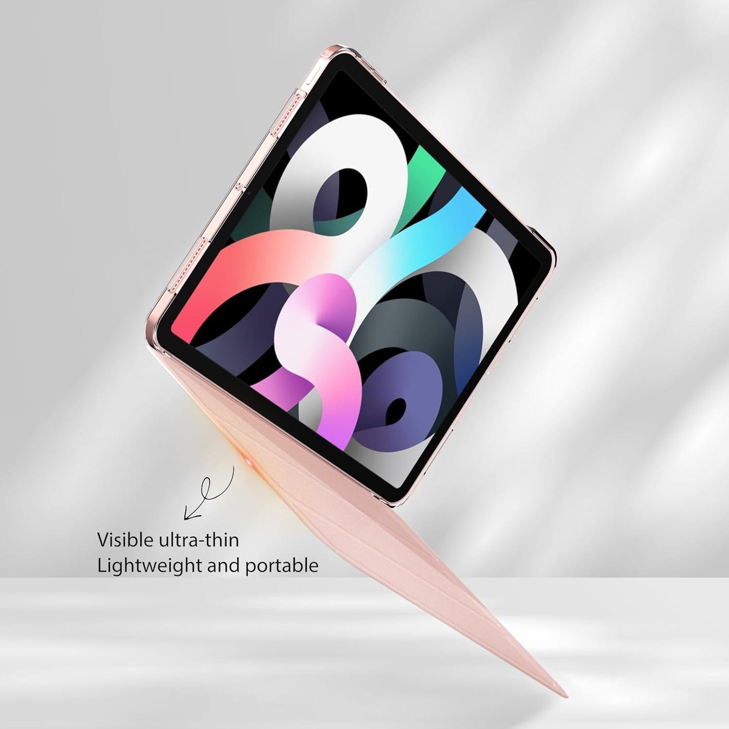 EasyAcc iPad Air 6 M2 11 Zoll Hülle Roségold Ultra Dünn Leicht Magnet