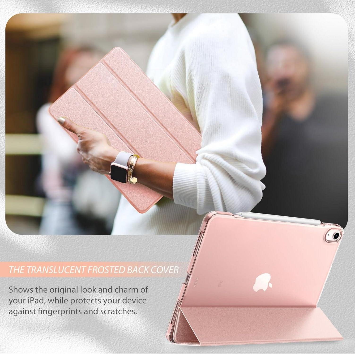 EasyAcc iPad Air 6 M2 11 Zoll Hülle Roségold Ultra Dünn Leicht Magnet