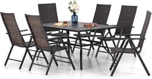 Rattan Gartenmöbel Set mit Tisch und 6 Stühlen Wetterfest