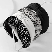 Stirnbänder Damen Leopard Haarreifen Set Schwarz