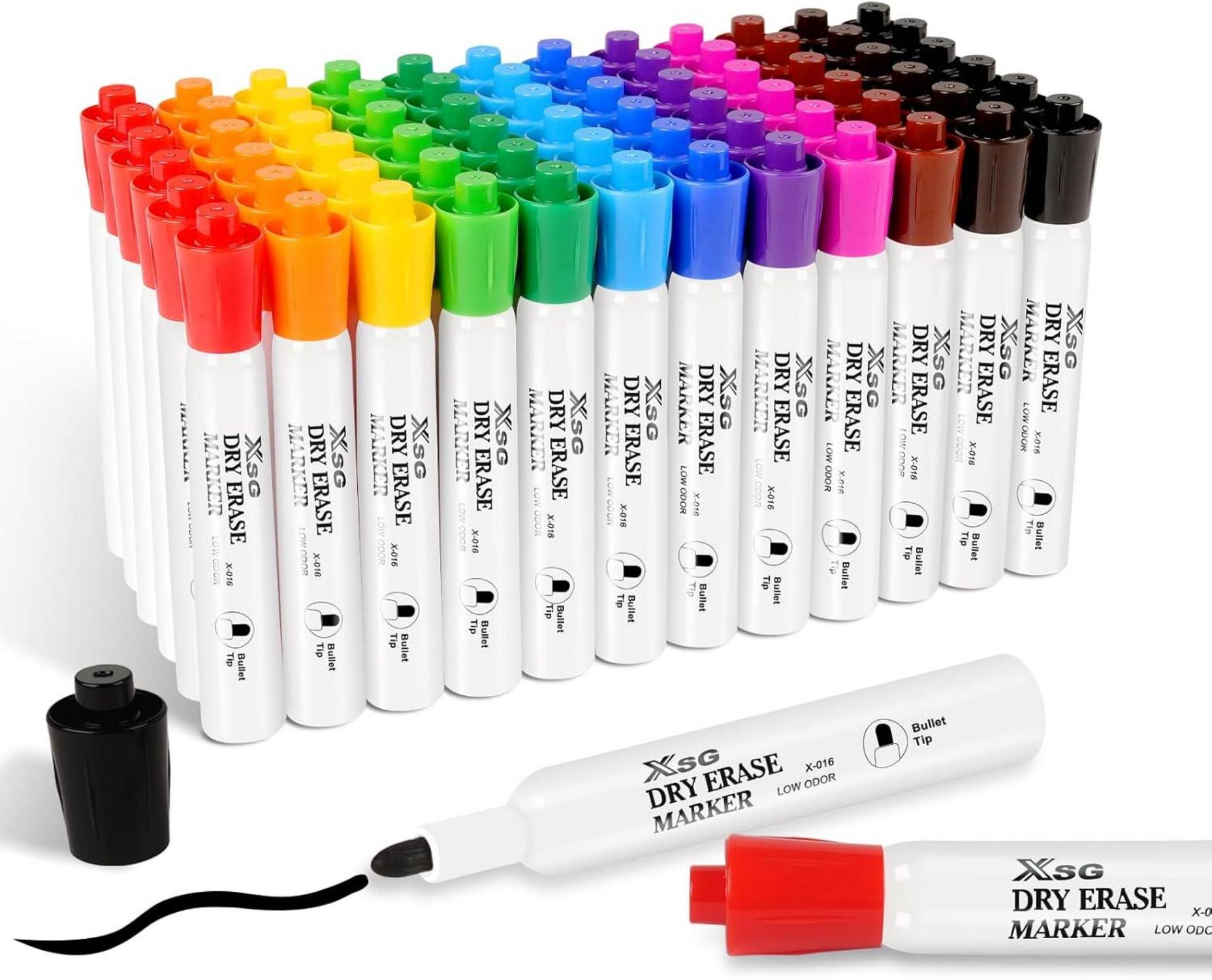 72 Abwischbare Whiteboard Marker Set Feine Spitze 6 Farben
