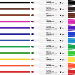 Whiteboard Marker Schwarz 72er Set - Abwischbare Stifte für