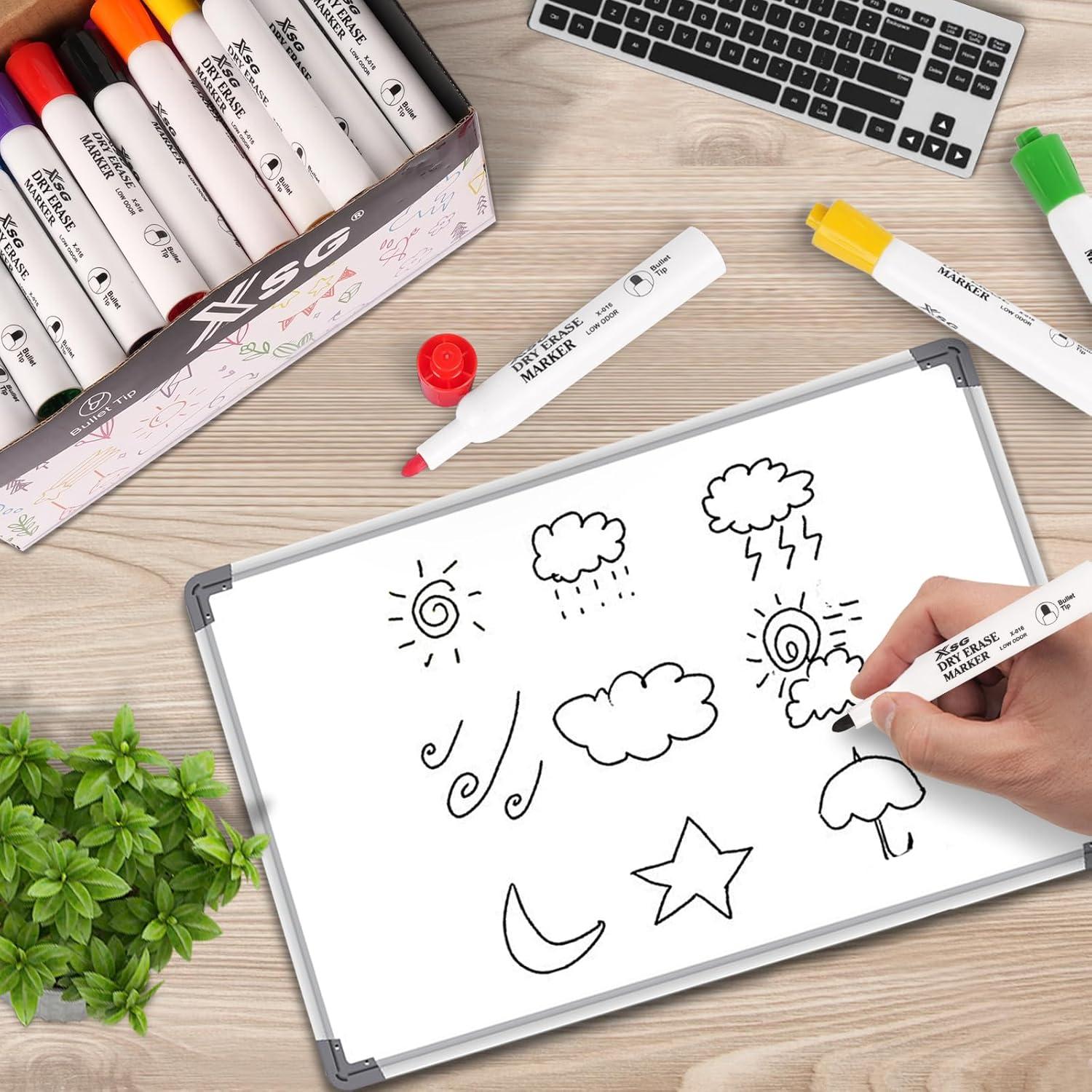 colpart Whiteboard Marker Schwarz Folienstift 72Stk 6 Farben Abwischbar Feine Spitze