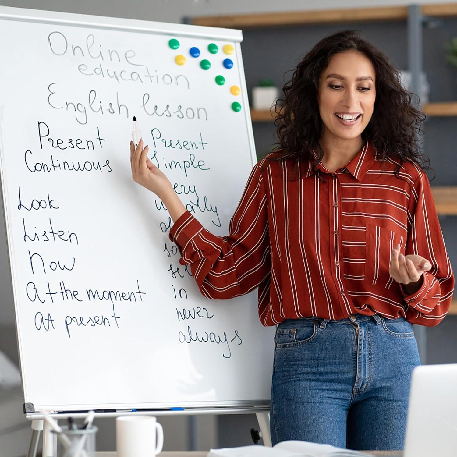 72x Schwarze Whiteboard Marker Stifte Abwischbar Feine Spitze Schule Büro