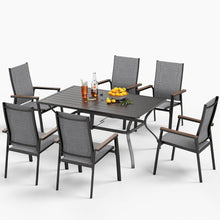 Gartenmöbel Set Rechteckiger Gartentisch Rattan Sitzgruppe Wetterfest