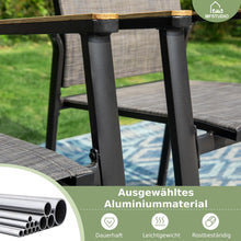 MFSTUDIO 7tlg. Gartenmöbel Set Rattan Tisch Stuhl