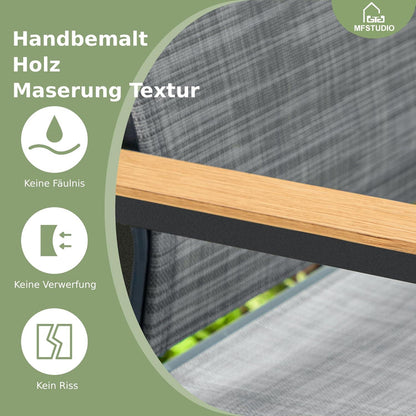 Gartenmöbel Set Rattan Tisch 6 Stühle Wetterfest Terassenmöbel