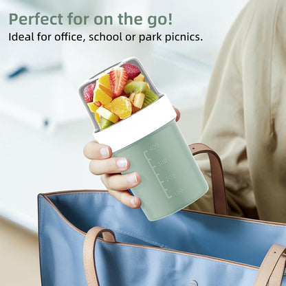 Müslibecher to Go mit Löffel Auslaufsicherer Joghurt to go Becher