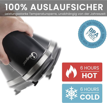 Thermobecher Kaffee to go Becher 400ml Edelstahl Auslaufsicher