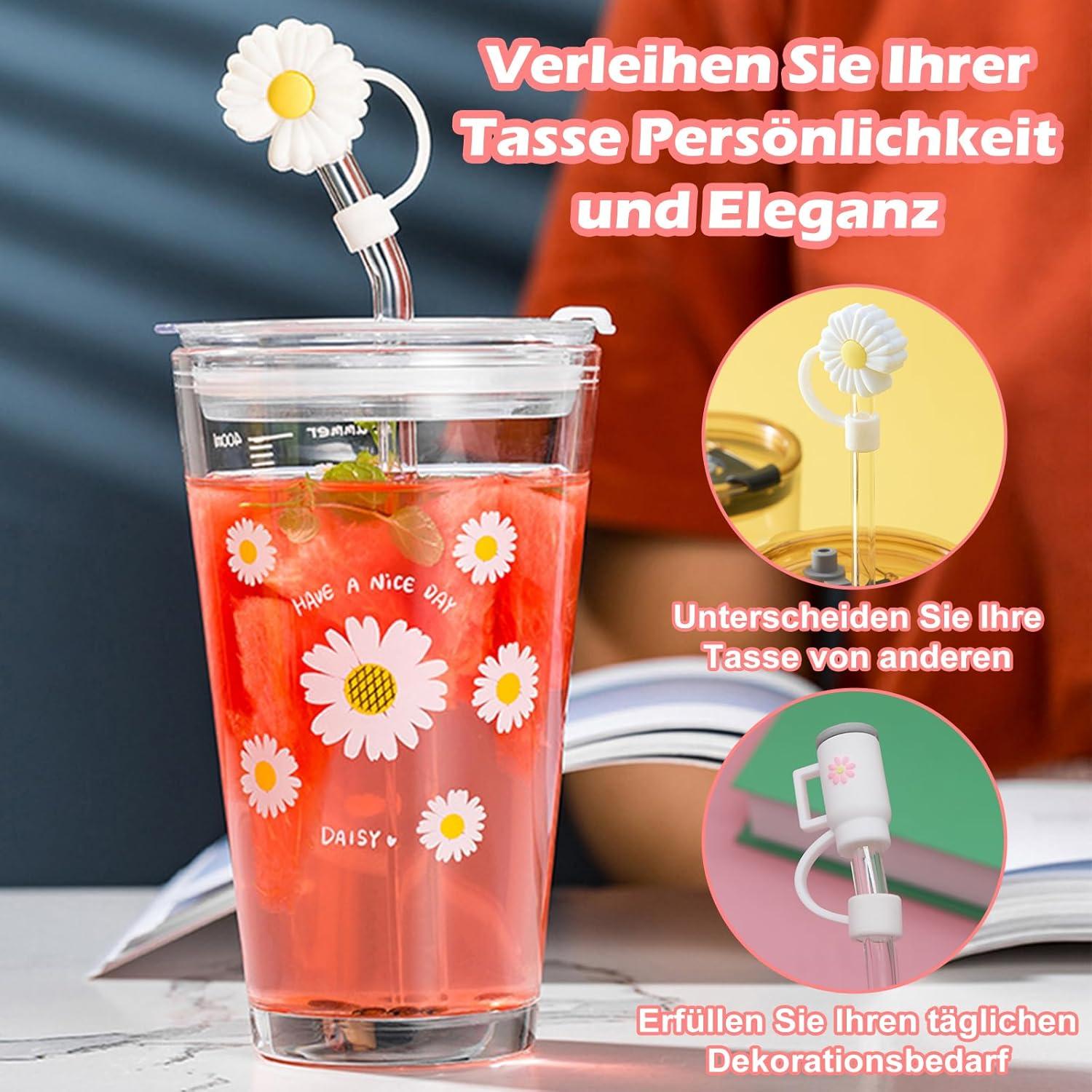 Strohhalm Abdeckung 8 Stück für Stanley Cup Zubehör - Silikon