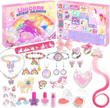 Adventskalender Mädchen Einhorn Schmuck Kosmetik Beauty 2024