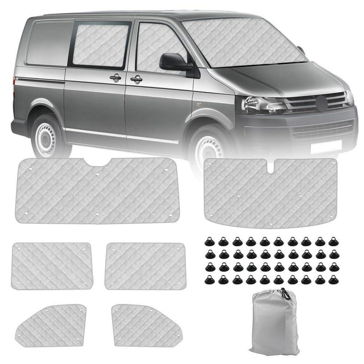 Thermomatte VW T5 T6 Kombi – Sonnenschutz Set 6-teilig