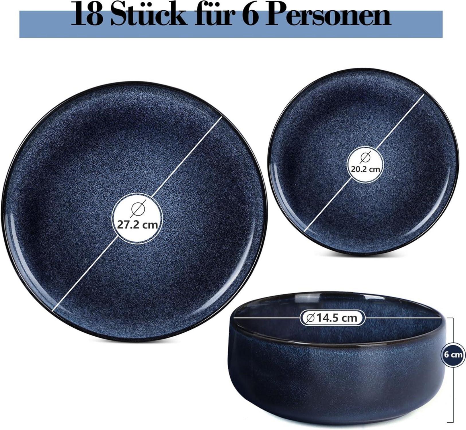 Steinzeug Geschirrset 18-tlg Universum