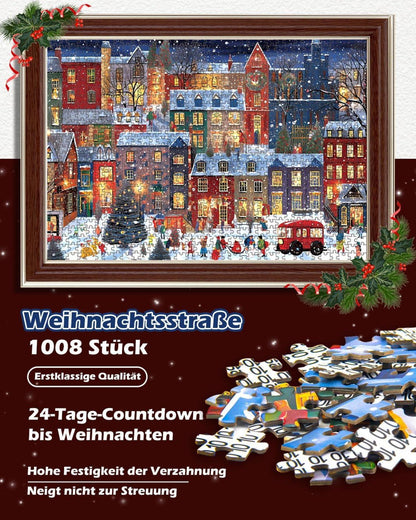 Adventskalender Puzzle 2024 | Weihnachts-Countdown 1008 Teile