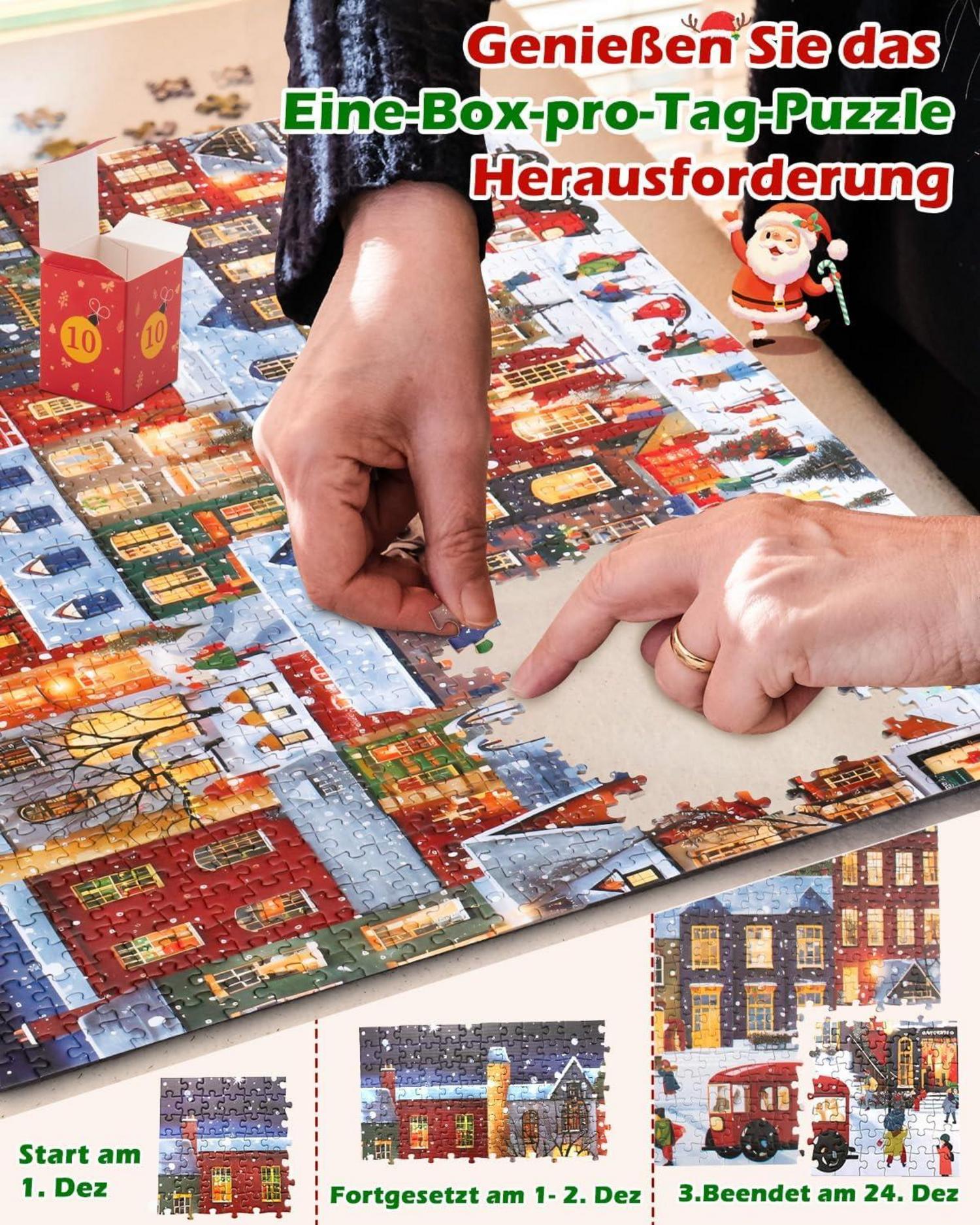 Adventskalender Puzzle 2024: Weihnachts-Countdown für Familie